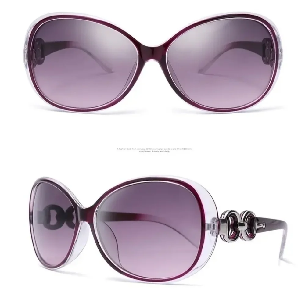 New women's purple and clear fashion sunglasses